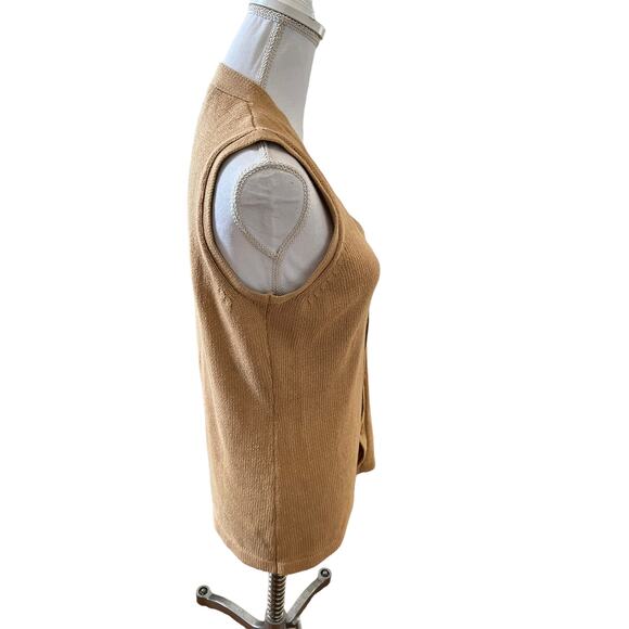 Winter Silks Knit Sweater Vest Camel S - Picture 3 of 5
